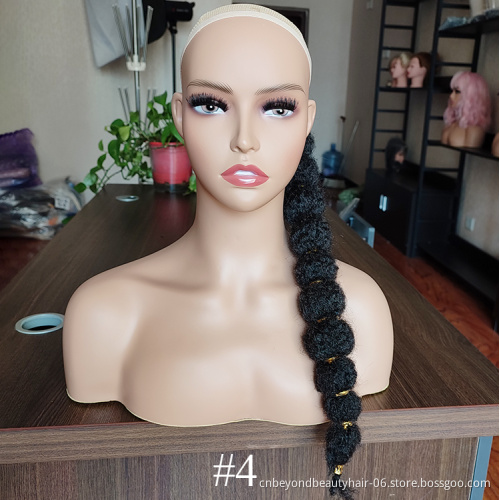 Synthetic Kinky Straight Hair Puff Bun Bubble Ponytail African American Drawstring Afro Puff Ponytail Hair Extensions